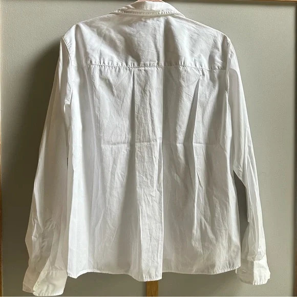 Frank & Eileen Silvio White L Collared Shirt Minimalist Quiet Luxury Capsule - Picture 10 of 10